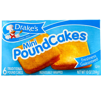 Drakes Mini Pound Cakes (6 Pieces) - 1 Box - American Snacks