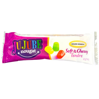 Golden Bonbon Jujube Nougat Bar 40g - 18 Pack