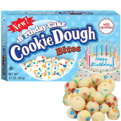 Taste of Nature Birthday Cake Cookie Dough Bites Theater Box 3.1oz - 12 Pack