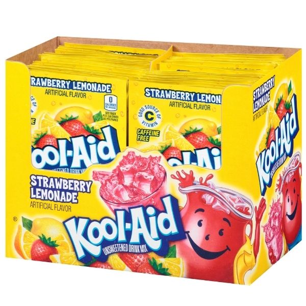 KoolAid Drink Mix Strawberry Lemonade 48 Pack iWholesaleCandy.ca