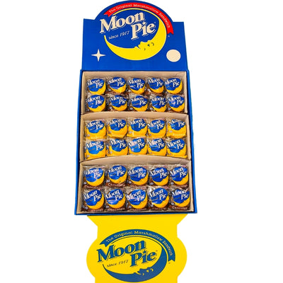 Chocolate and Banana Moon Pie Display 90 Pieces - 1 Shipper
