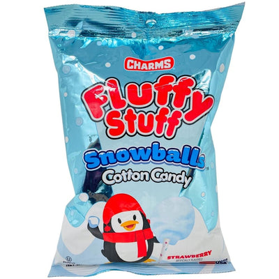 Charms Fluffy Stuff Snow Balls Cotton Candy 2.1oz - 24 Pack