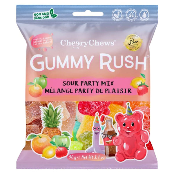 Gummy Rush Sour Party Mix 90g 12 Pack