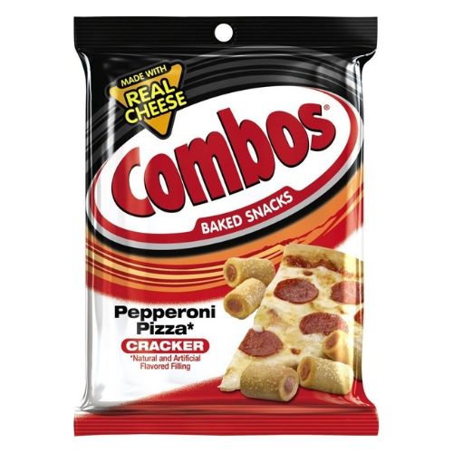 Combos Pepperoni Pizza Cracker Baked Snacks - 12 Pack