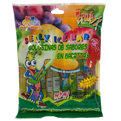DinDon Food Corp Fruity's Jelly Ice Bar Straws Case of 24 iWholesaleCandy