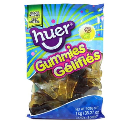 Huer Jumbo Cola Bottles Gummy Candies-Bulk Candy
