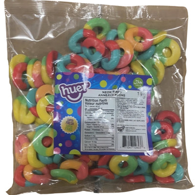 Huer Halal Neon Rings 1kg iWholesaleCandy