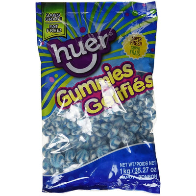 Huer Sour Blue Swirls 1kg iWholesaleCandy