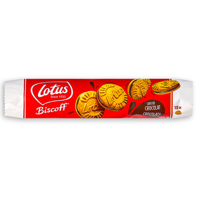 Lotus Sandwich Cookies Milk Chocolate Cream 150g - 9 Pack