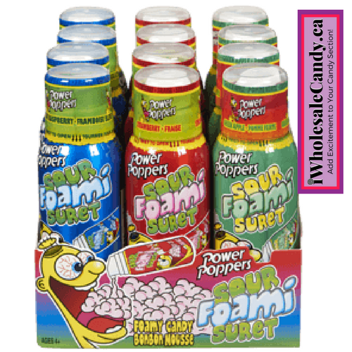 Power Poppers Sour Foam - Canadian Candy - Candy only in Canada