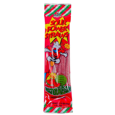 Sour Power Straws Watermelon 1.75oz - 24 Pack
