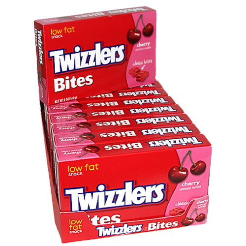 Twizzlers Bites Cherry Licorice Candy Theater Box 12CT - Twizzlers - Twizzlers Candy