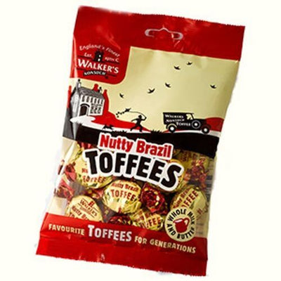 Walker's Nonsuch Nutty Brazil Toffees Bags British Candy