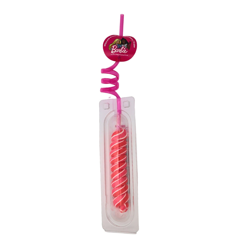 Barbie Wizzy Pop Straw-Pink -lollipop - iWholesaleCandy.ca
