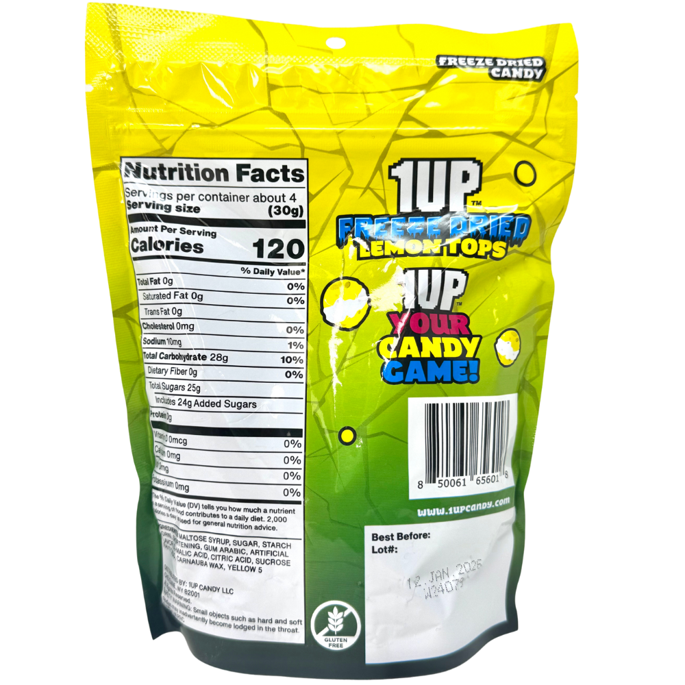 1UP Freeze Dried Lemon Tops 2oz - 1 Bag