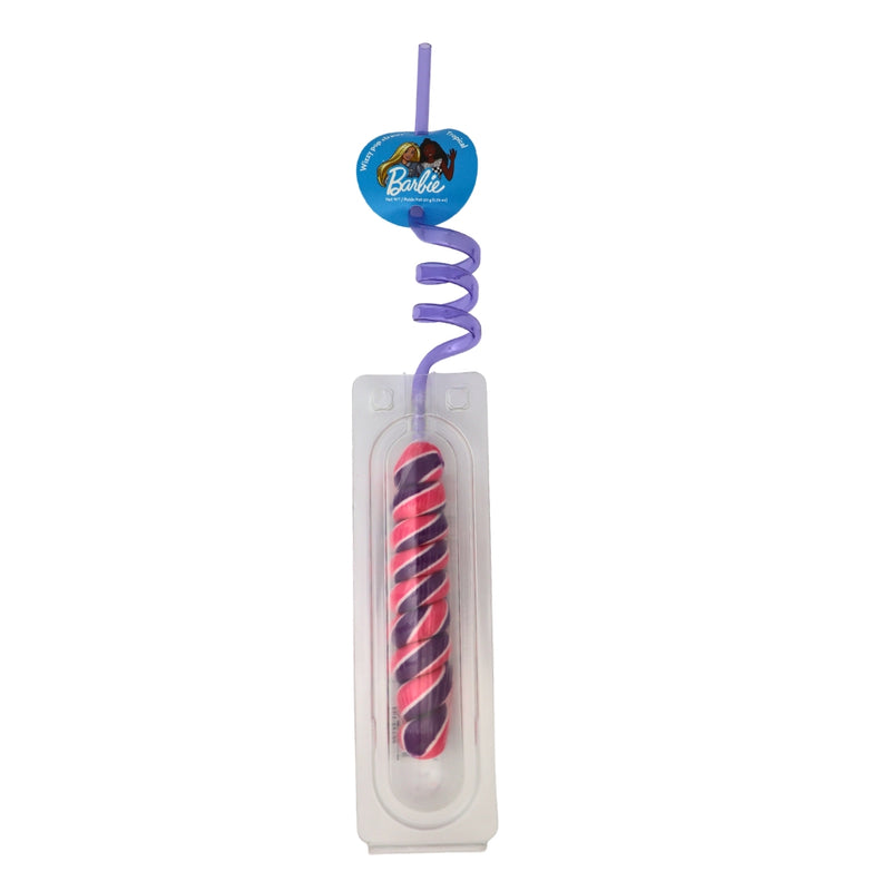 Barbie Wizzy Pop Straw-Purple -lollipop - iWholesaleCandy.ca