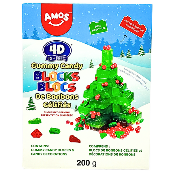 4D Gummy Blocks Christmas Tree - 200g - 12 Pack