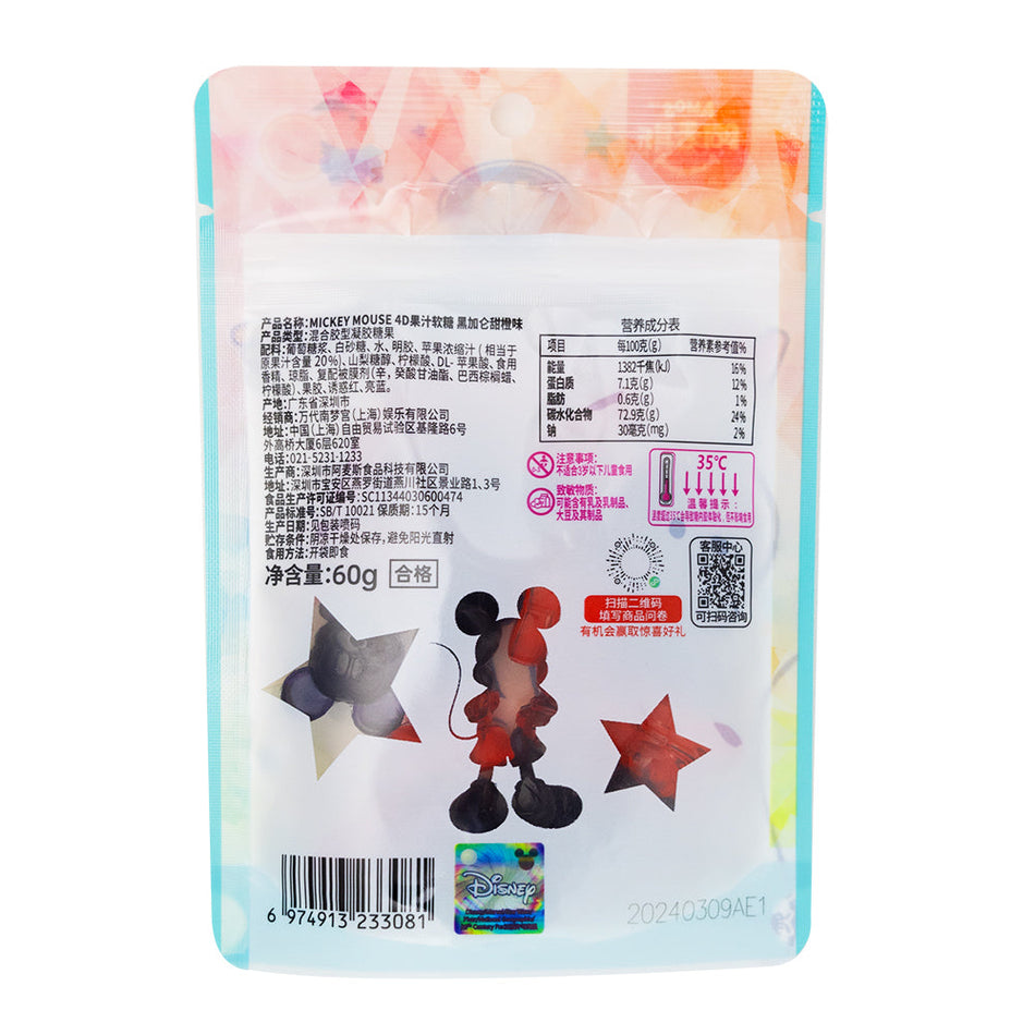 Disney 100 Mickey Mouse 4D Gummies (Japan) 60g - 8 Pack