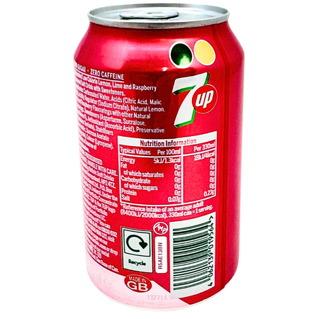 7-Up Pink Lemonade Zero 330mL (UK) - 24 Can