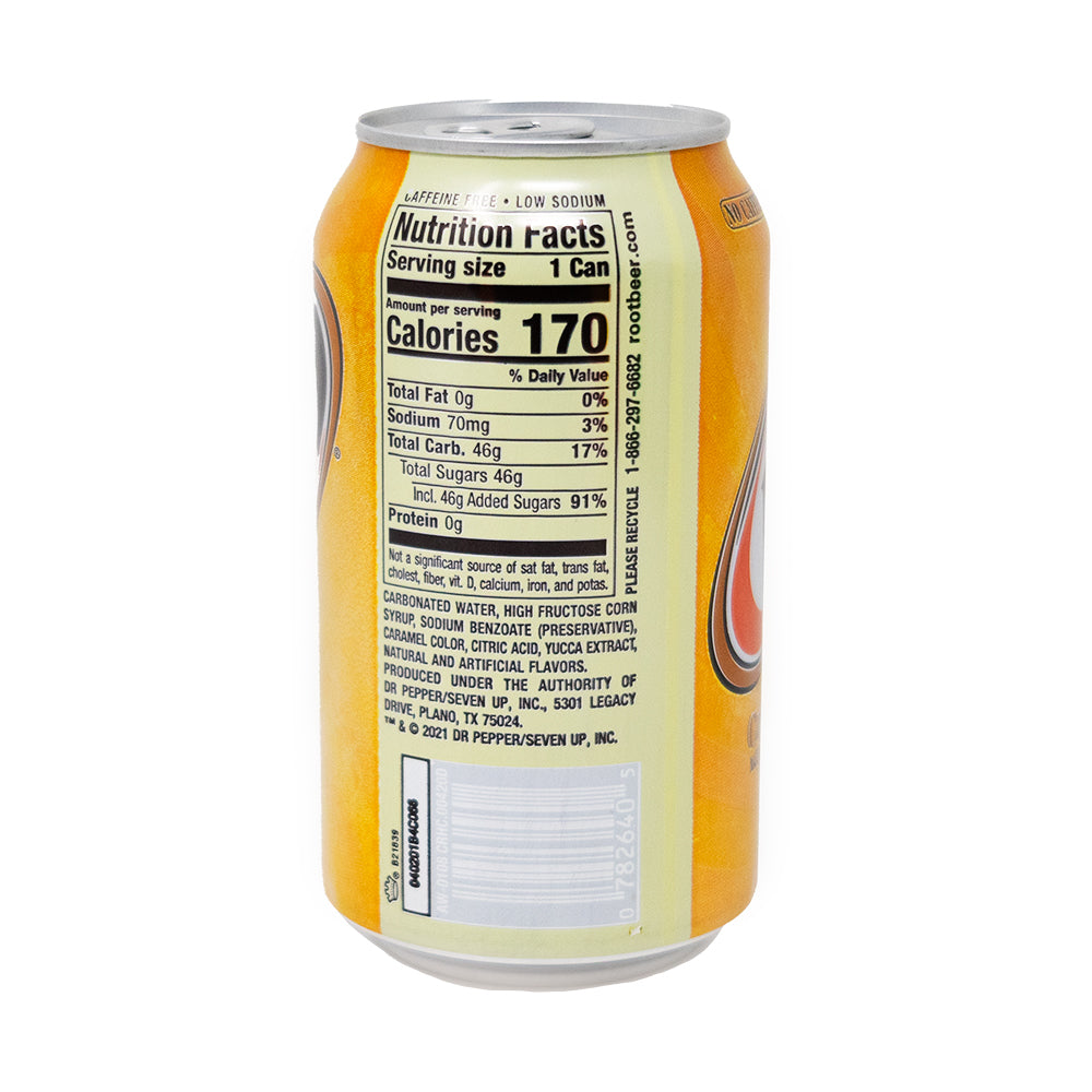 A&W Cream Soda - 355mL - 12 Pack  Nutrition Facts Ingredients
