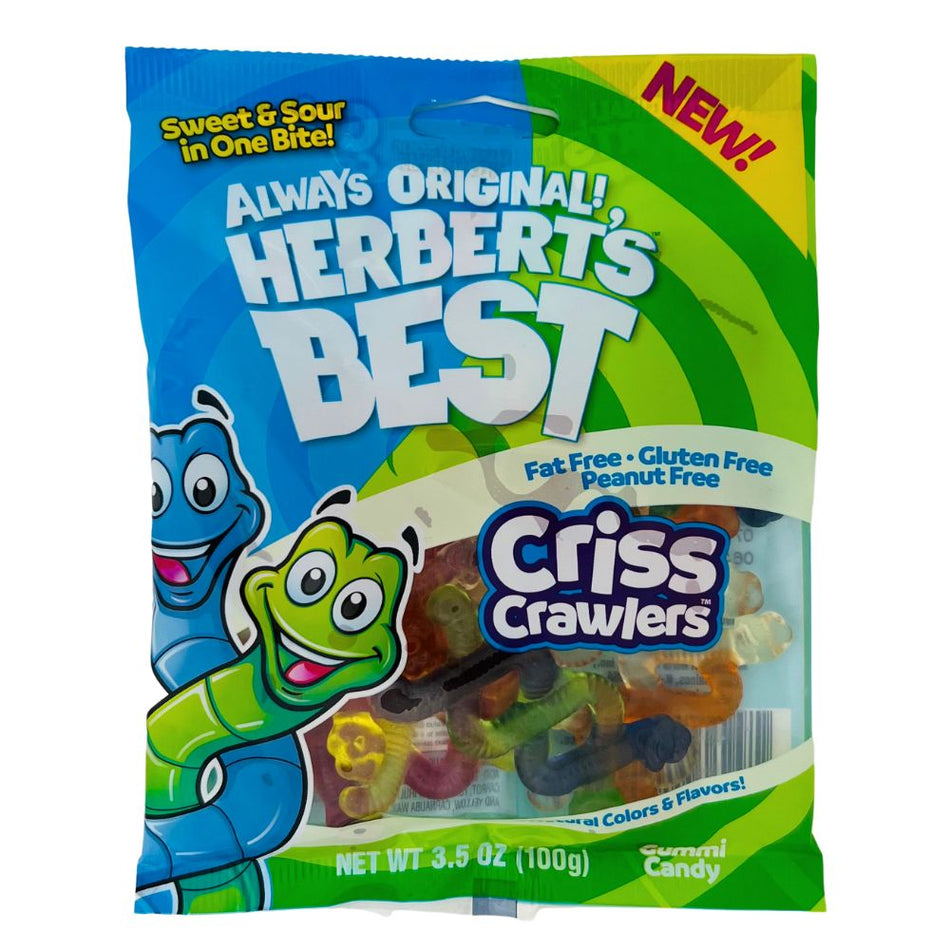 Herbert's Best Criss Crawlers Gummies 3.5oz - 12 Pack - Gummy Worms