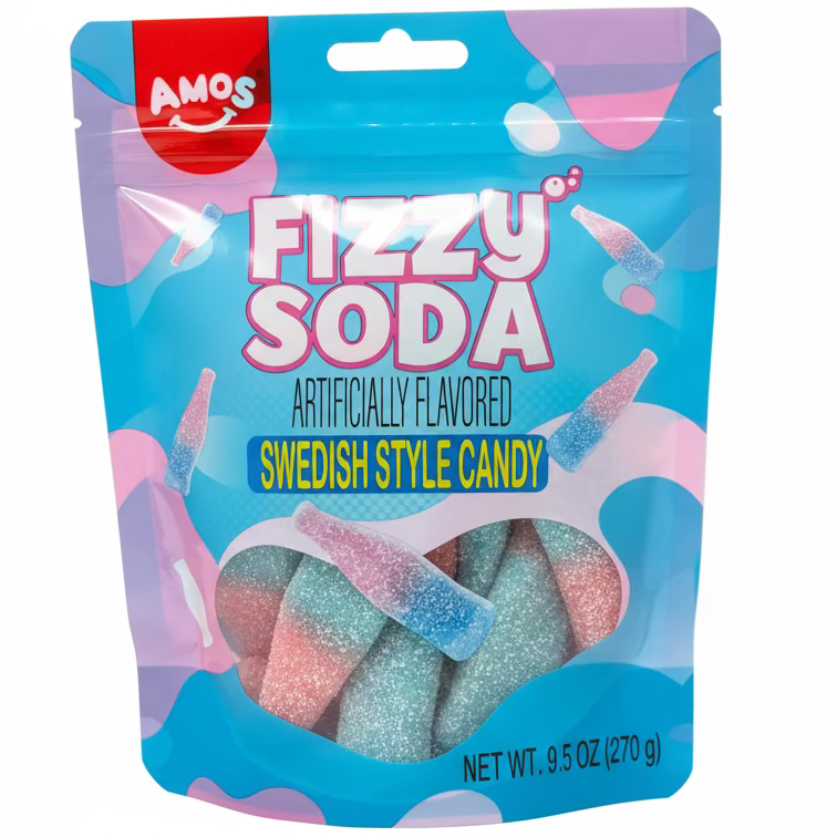 Amos Swedish Style Fizzy Soda 9.5oz - 12 Pack