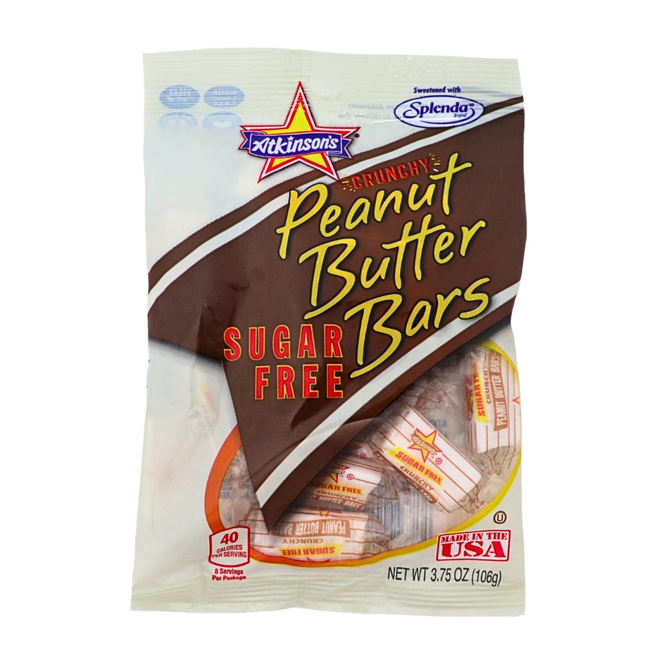 Atkinson Peanut Butter Bars Sugar Free 3.75oz - 12 Pack