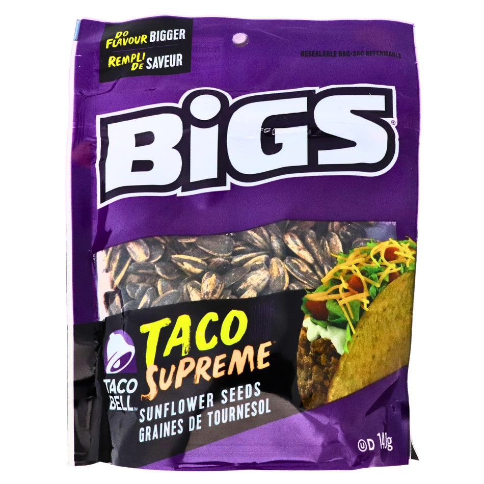 BIGS Taco Bell Taco Supreme Sunflower Seeds 140g - 8 Pack