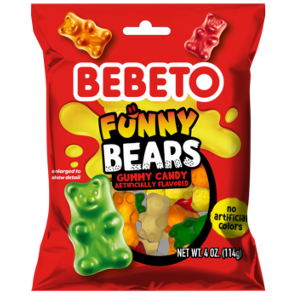 Bebeto Funny Bears Gummy 4oz - 12 Pack