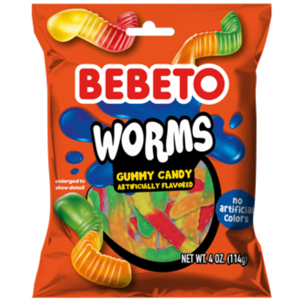Bebeto Worms Gummy 4oz - 12 Pack