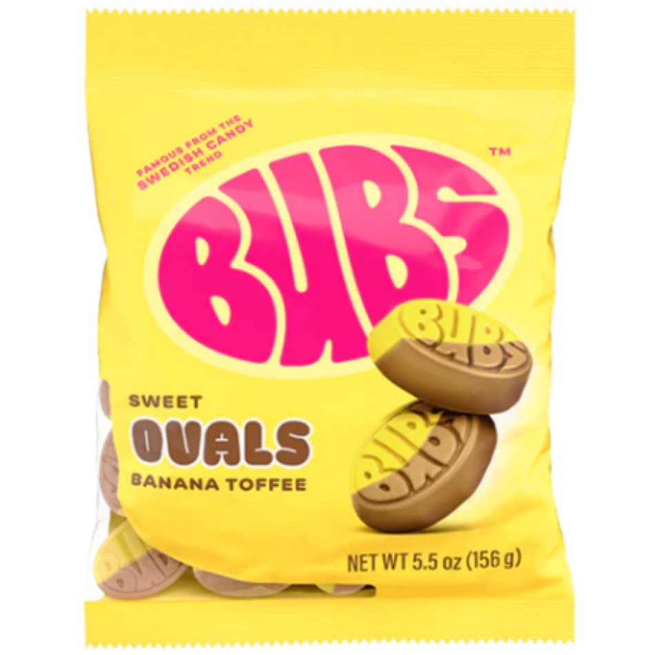 Bubs Sweet Ovals Banana Toffee 5.5oz - 8 Pack