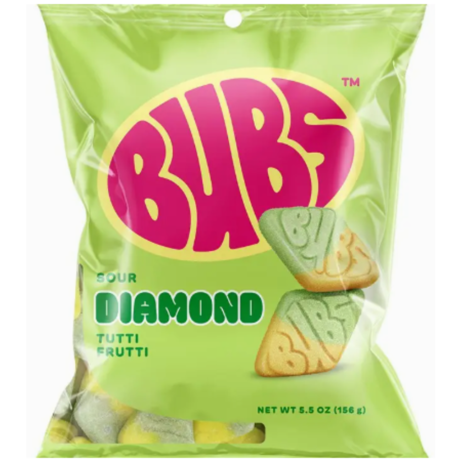 Bubs Sour Diamond Tutti Frutti 5.5oz - 8 Pack