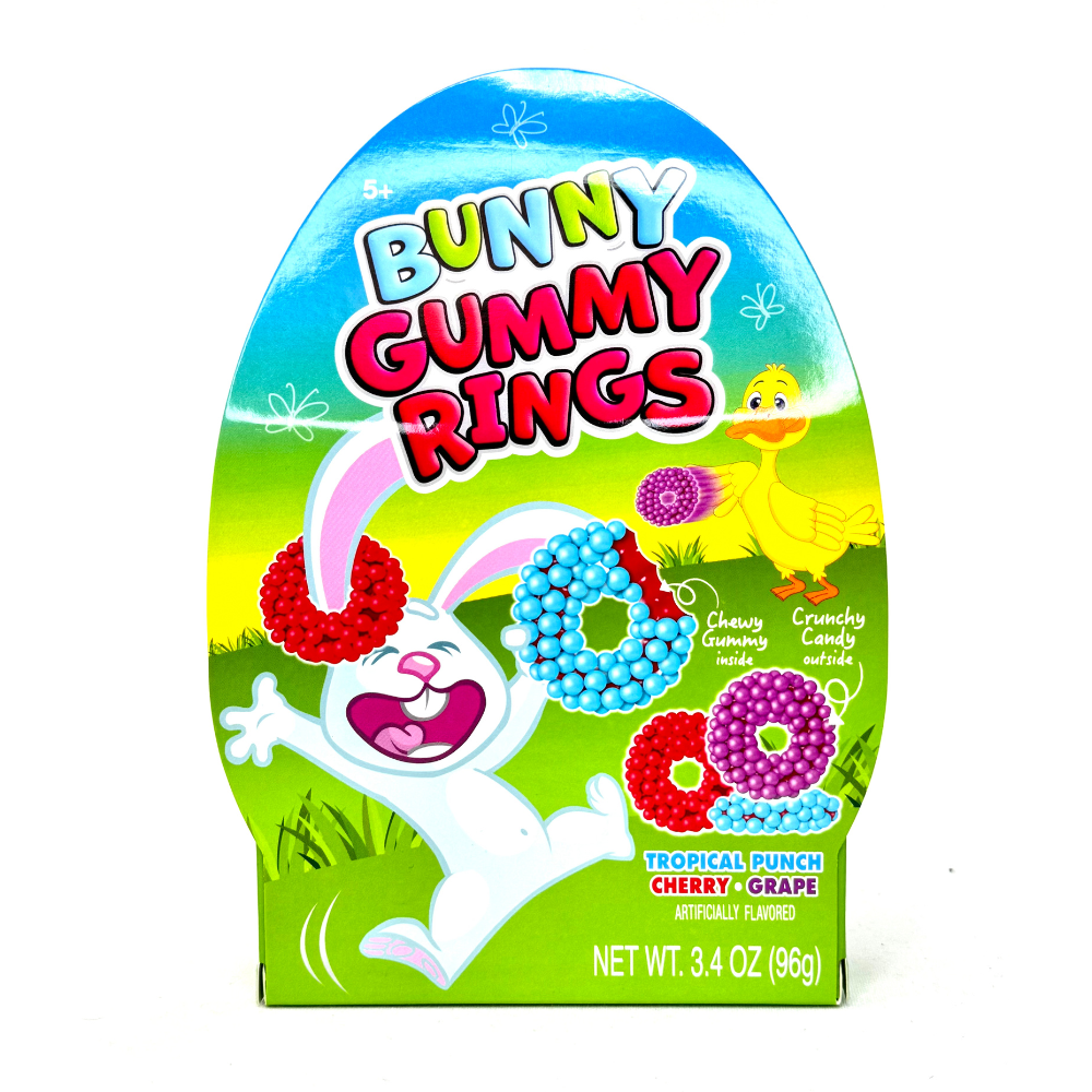 Bunny Gummy Rings Egg Box- 3.4oz - 24 Pack