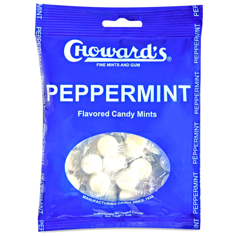 Choward's Mints Peppermint 3oz - 12 Pack - Old Fashioned Candy from the 1930s