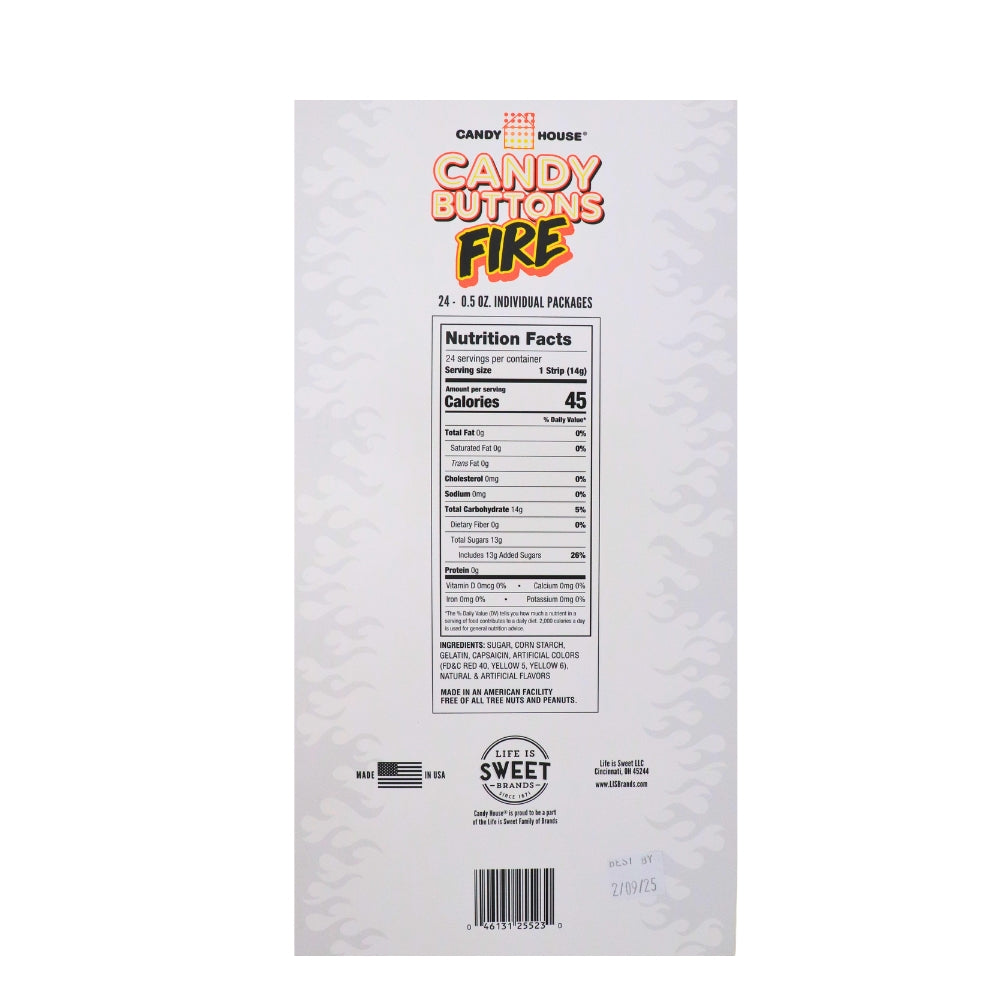 Candy Buttons Fire - .5oz - 24 Pack  - Old Fashioned Candy