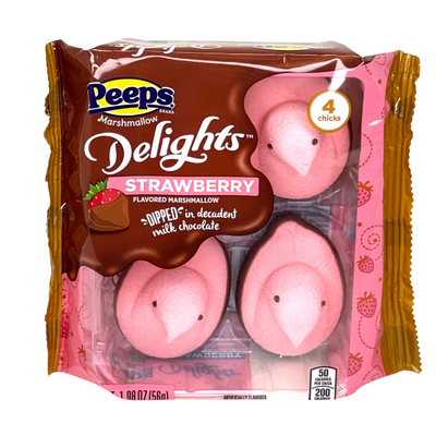 Peeps Strawberry Chicks Dipped in Chocolate 1.98oz - 20 Pack