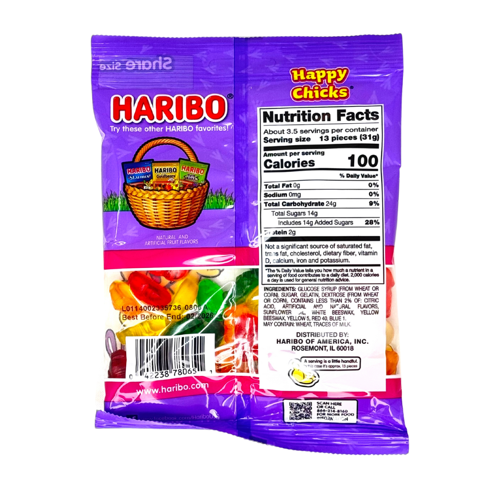 Haribo Happy Chicks 4oz - 12 Pack