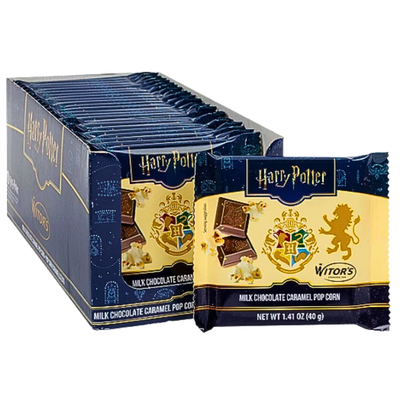 Harry Potter Milk Chocolate Caramel Popcorn Bar 1.41oz - 24 Pack