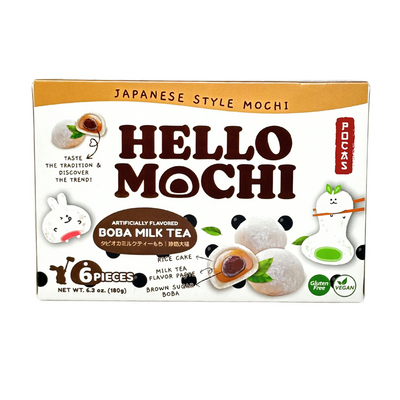 Hello Mochi Boba Milk Tea - 6.3oz - 12 Pack
