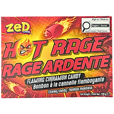 Hot Rage Flaming Cinnamon Candy 100g - 12 Pack