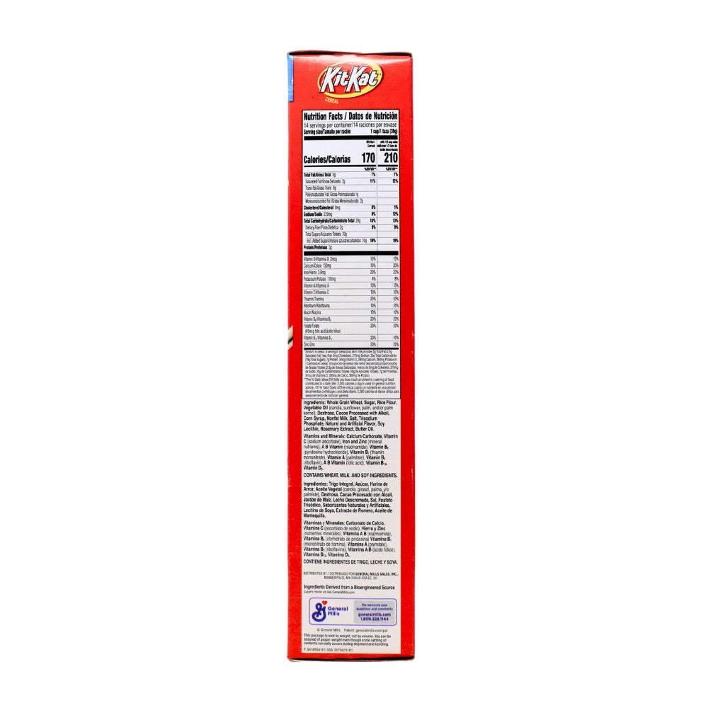 Kit Kat Cereal 552g 6 Pack -American Cereal -iWholesaleCandy.ca -Nutrition Facts - Ingredients