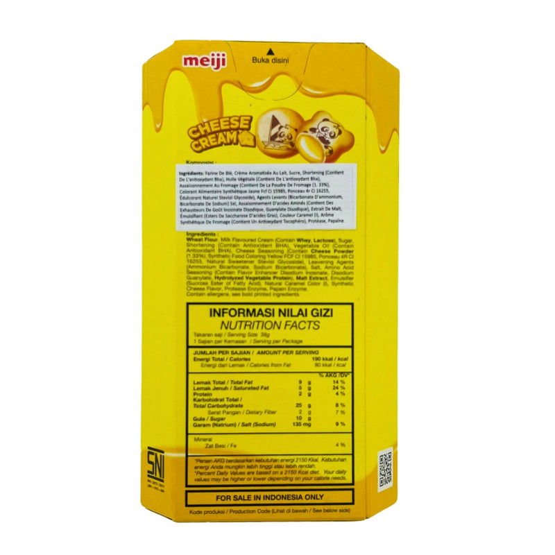 Meiji Hello Panda Cheese 38g - 10 Pack Nutrition Facts - Ingredients - Hello Panda Cookies