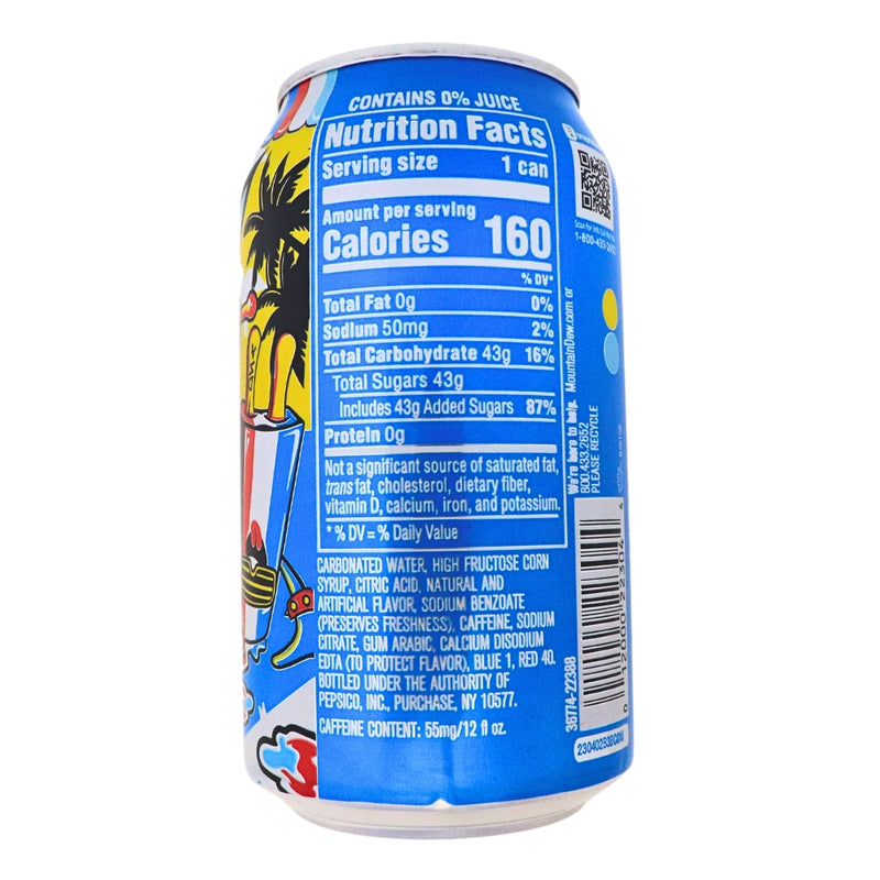 Mountain Dew Summer Breeze 355mL 12 Pack Nutrition Facts-Ingredients | iWholesaleCandy.ca - Soda Pop