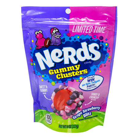 Nerds Gummy Clusters Grape Strawberry Blitz 8oz - 10 Pack