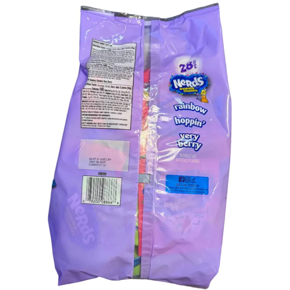 Nerds Gummy Clusters Hoppin' (28 Pieces) 14oz - 1 Bag Ingredients