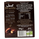 Just Brazils Milk Chocolate 150g - 1 Box nutrition facts