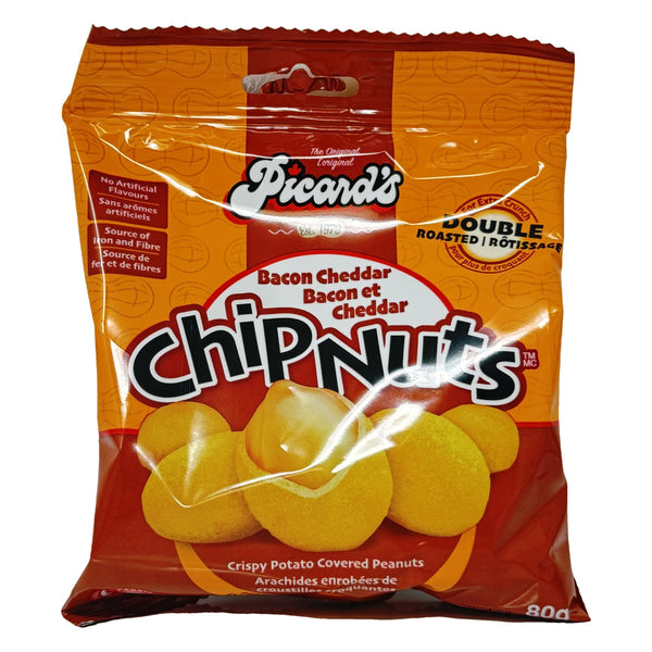 Picards Chip Nuts Bacon Cheddar 80g - 12 Pack