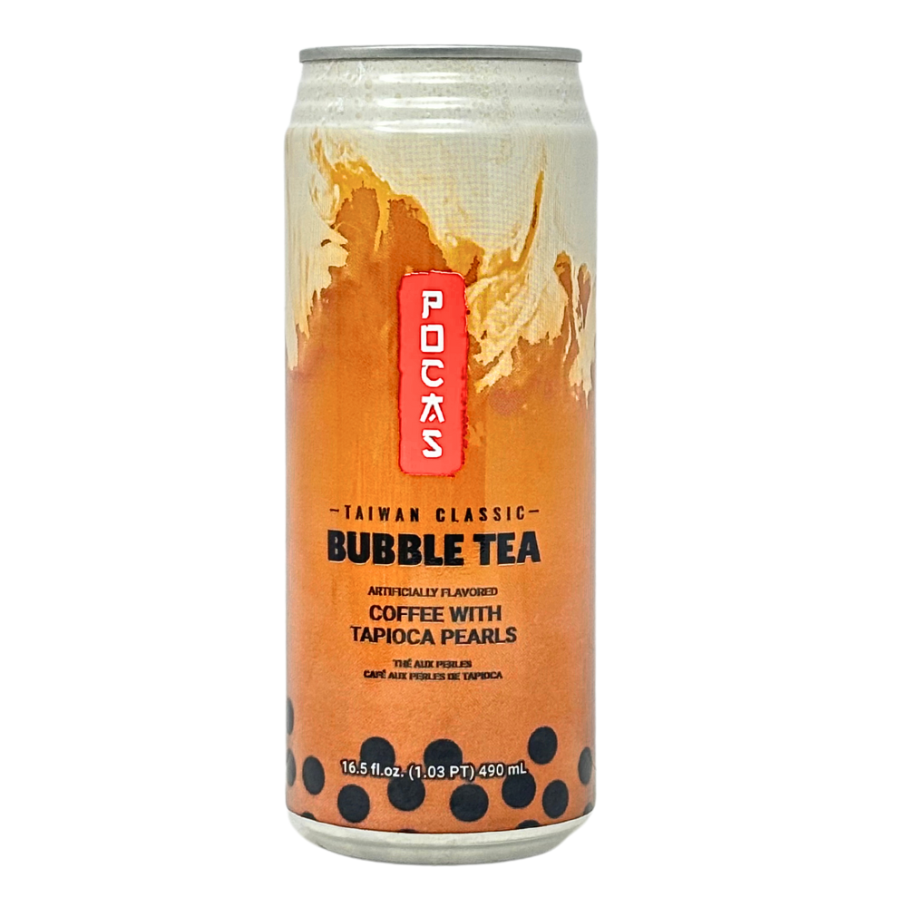 Pocas Bubble Tea with Tapioca Pearls Coffee 16.5oz - 24 Pack