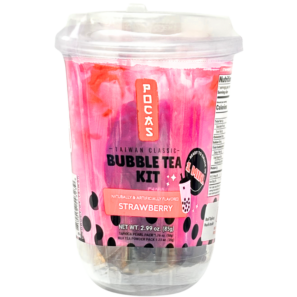 Pocas Popping Boba Kit Strawberry Single Cup - 2.99oz  - 12 Pack