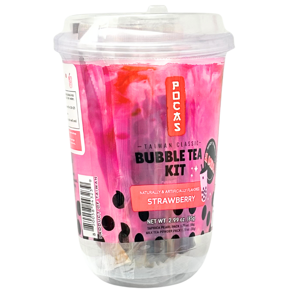 Pocas Popping Boba Kit Strawberry Single Cup - 2.99oz  - 12 Pack